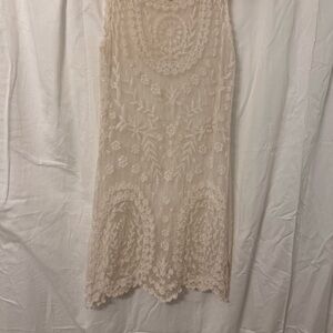 Free People Cream Floral Lace Mini Dress